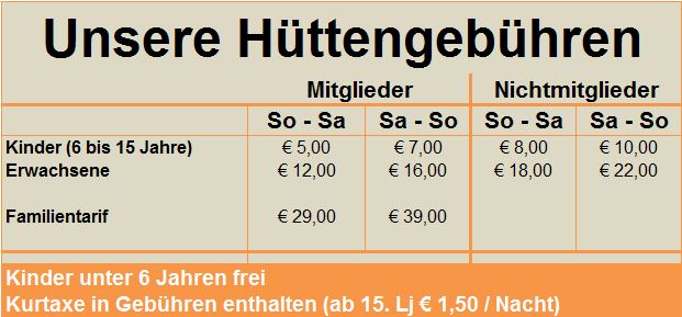 Huettengebuehren 2016 17